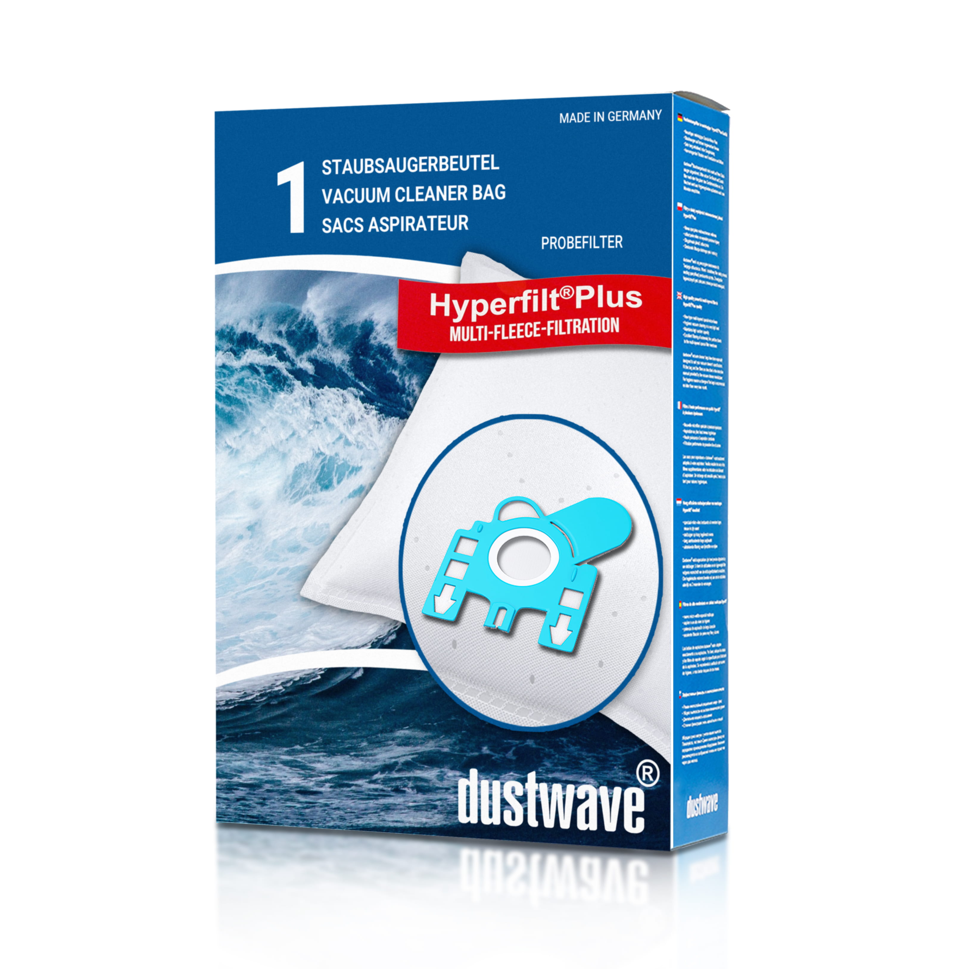 Dustwave® 1 Staubsaugerbeutel für Hoover TE70_TE20021 - hocheffizient, mehrlagiges Mikrovlies mit Hygieneverschluss - Made in Germany