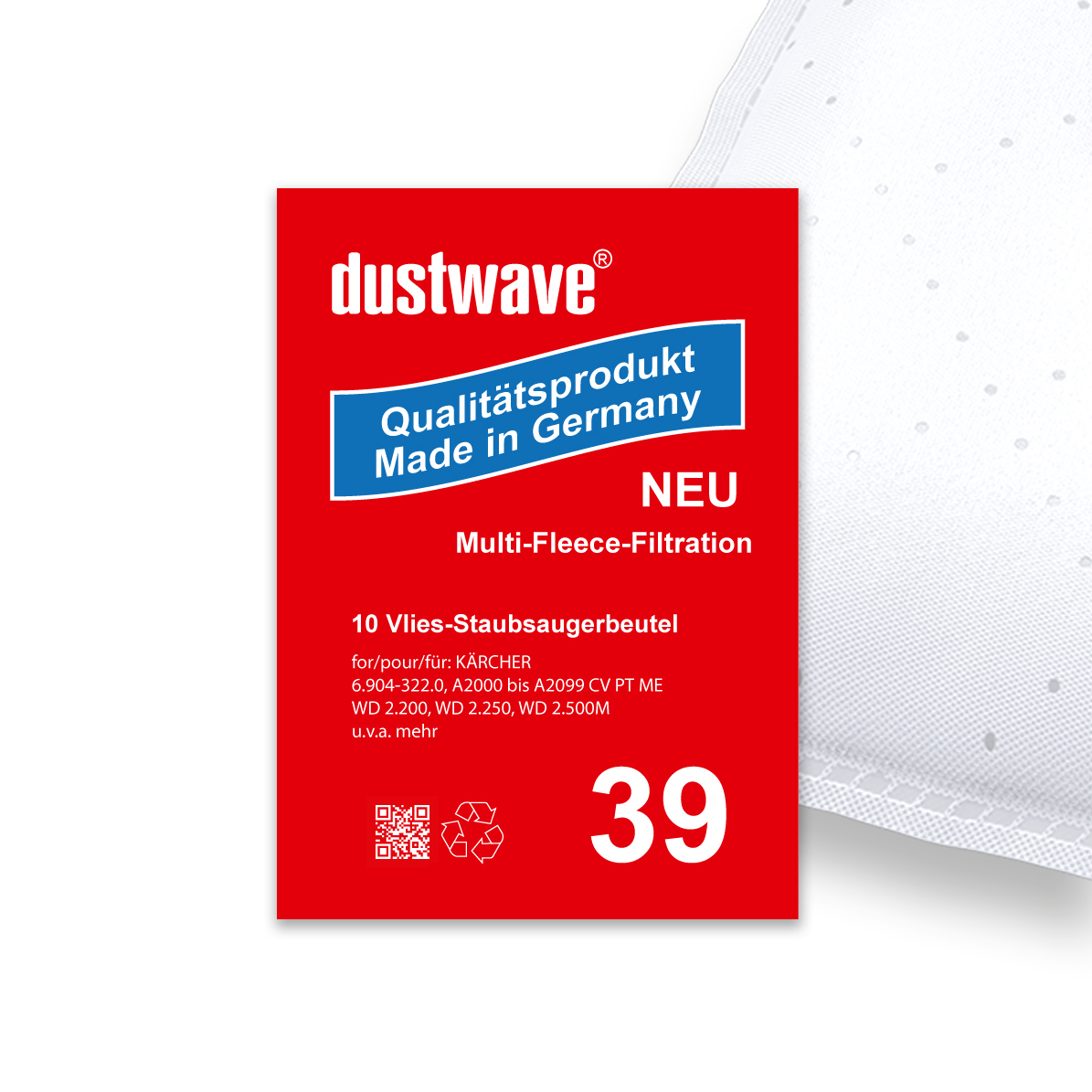 30 Staubbeutel für: Kärcher WD 2.500 M