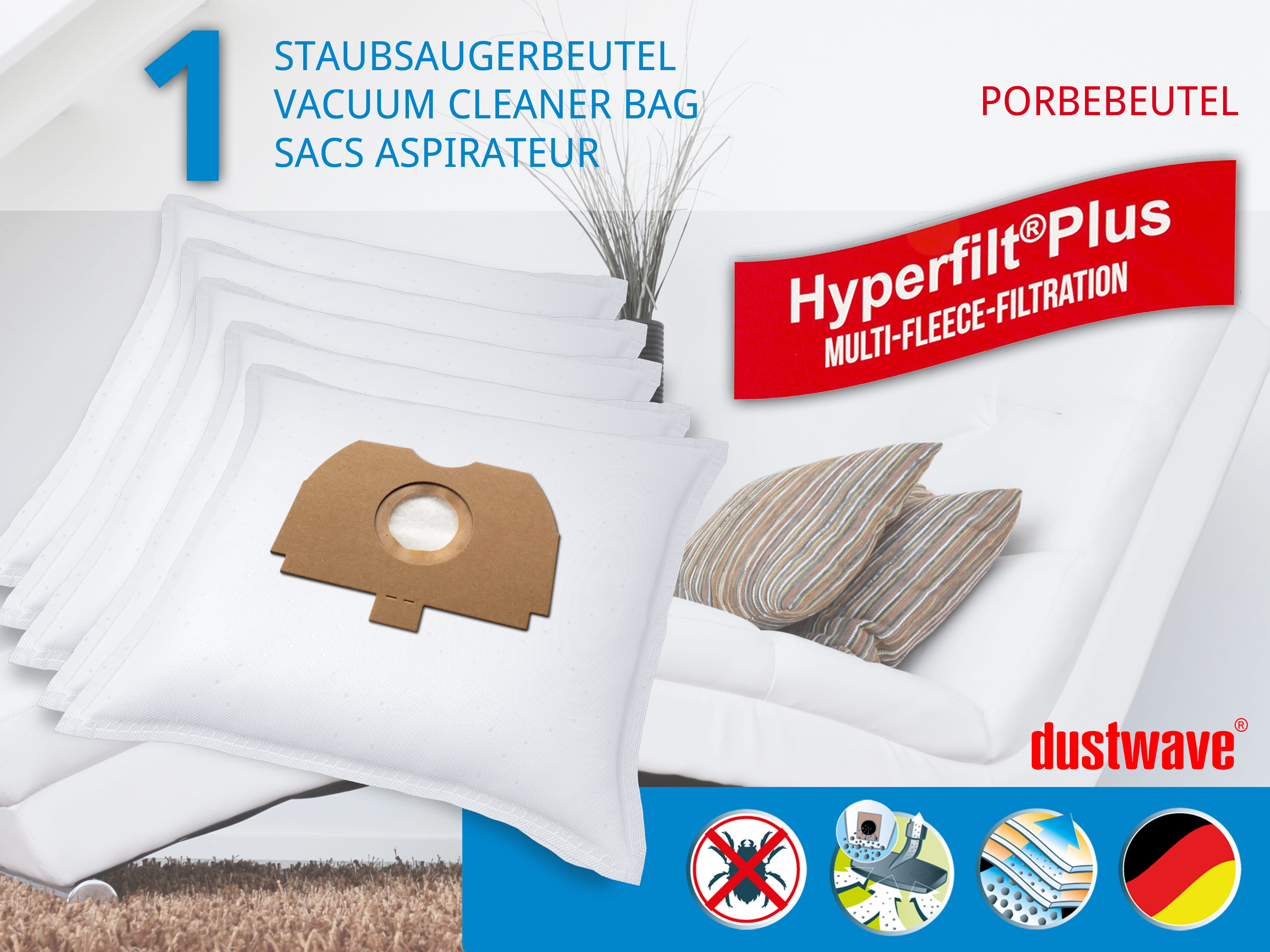 1 Staubbeutel für: Bosch HS 9 1 Staubbeutel für: Bosch HS 9
