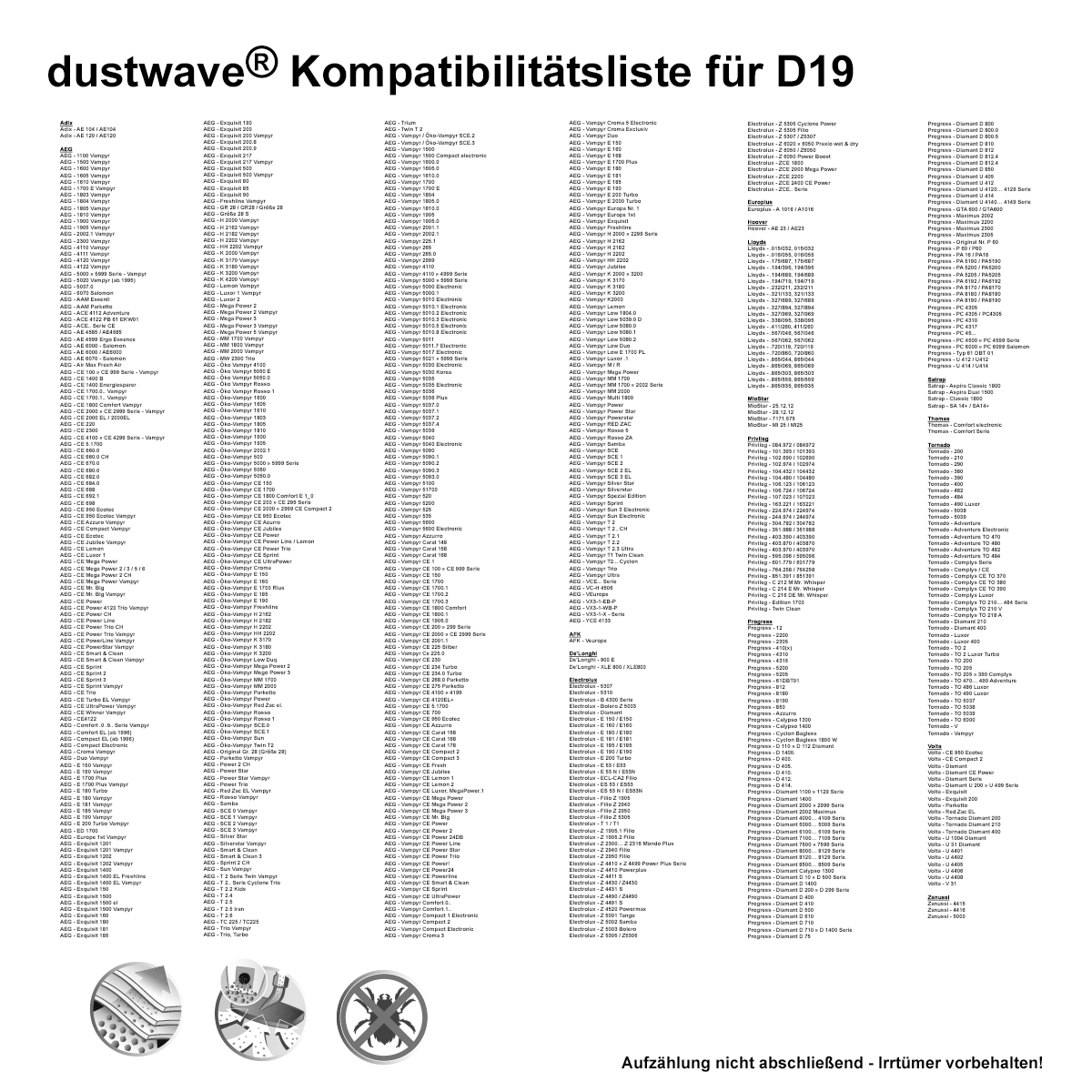 Dustwave® 20 Staubsaugerbeutel für AEG Vampyr 5000.1 - hocheffizient mit Hygieneverschluss - Made in Germany