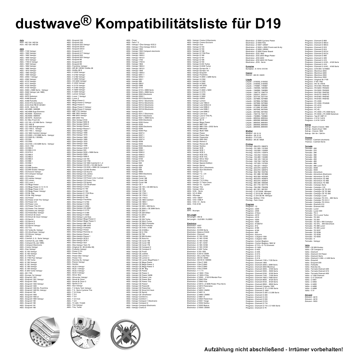 Dustwave® 20 Staubsaugerbeutel für AEG Vampyr CE Luxor K - hocheffizient, mehrlagiges Mikrovlies mit Hygieneverschluss - Made in Germany