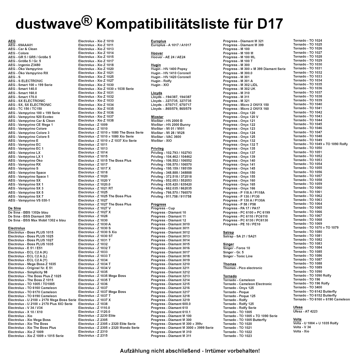 20 Staubbeutel für: AEG Vampyrino S Ottov.