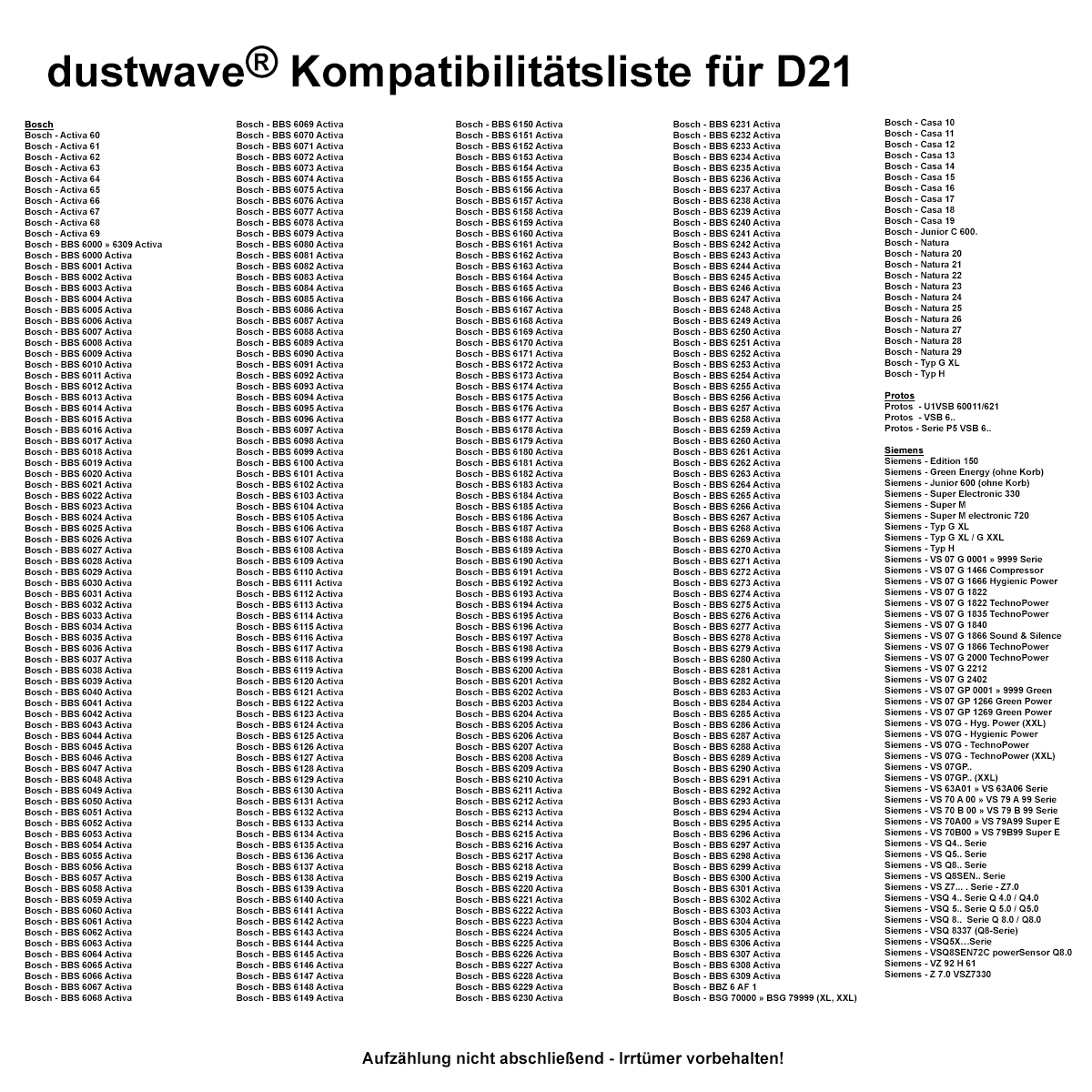 Dustwave® 1 Staubsaugerbeutel für SWIRL S 63 - hocheffizient, mehrlagiges Mikrovlies mit Hygieneverschluss - Made in Germany