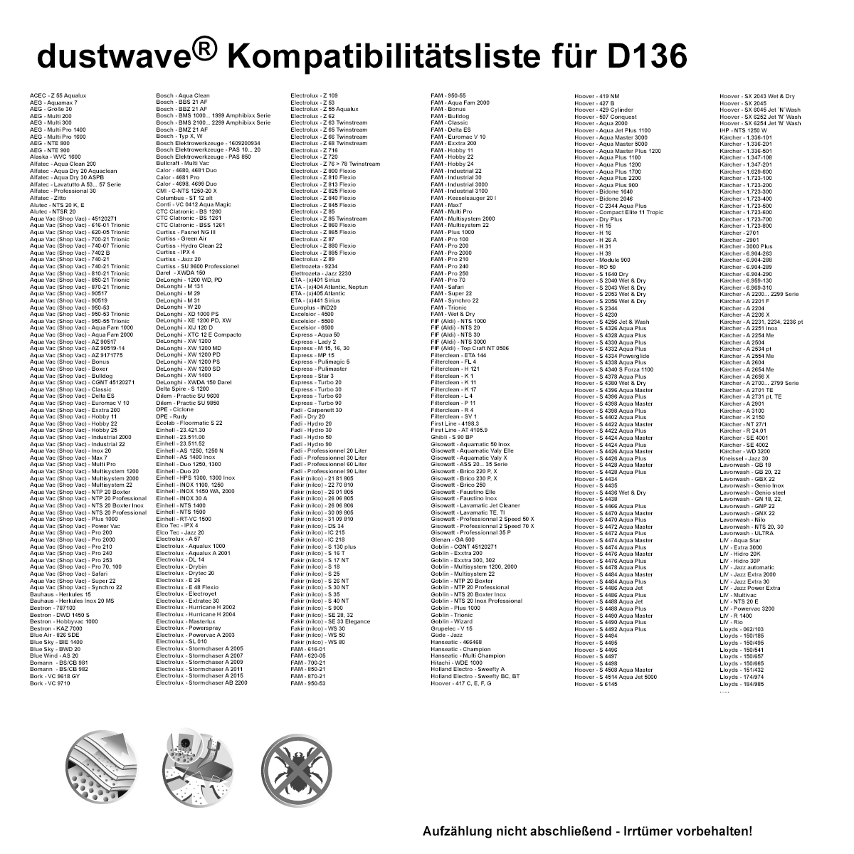 Dustwave® 40 Staubsaugerbeutel für Hoover H 39 / H39 - hocheffizient, mehrlagiges Mikrovlies mit Hygieneverschluss - Made in Germany