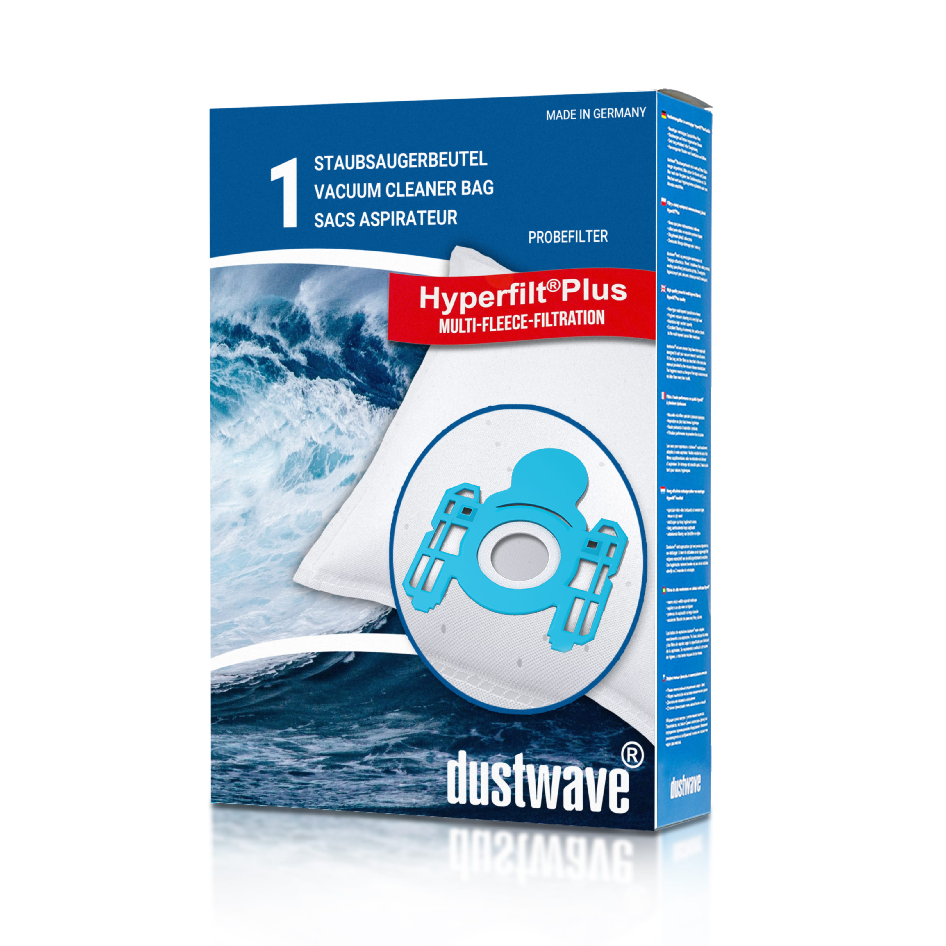 Dustwave® 1 Staubsaugerbeutel für AEG Vampyr 5090.0 - hocheffizient, mehrlagiges Mikrovlies mit Hygieneverschluss - Made in Germany