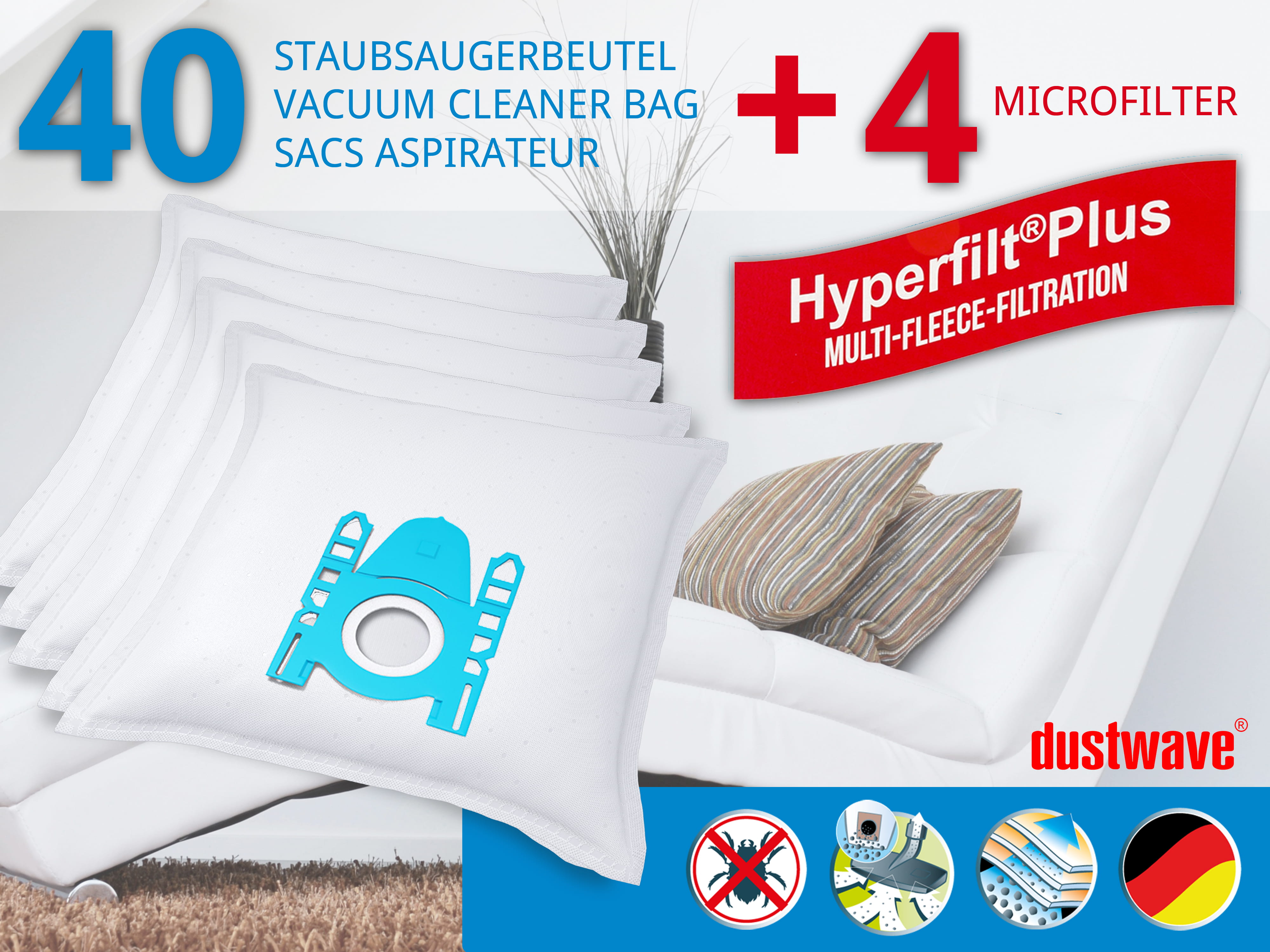 40 Staubbeutel für: Bosch BSD2822 40 Staubbeutel für: Bosch BSD2822