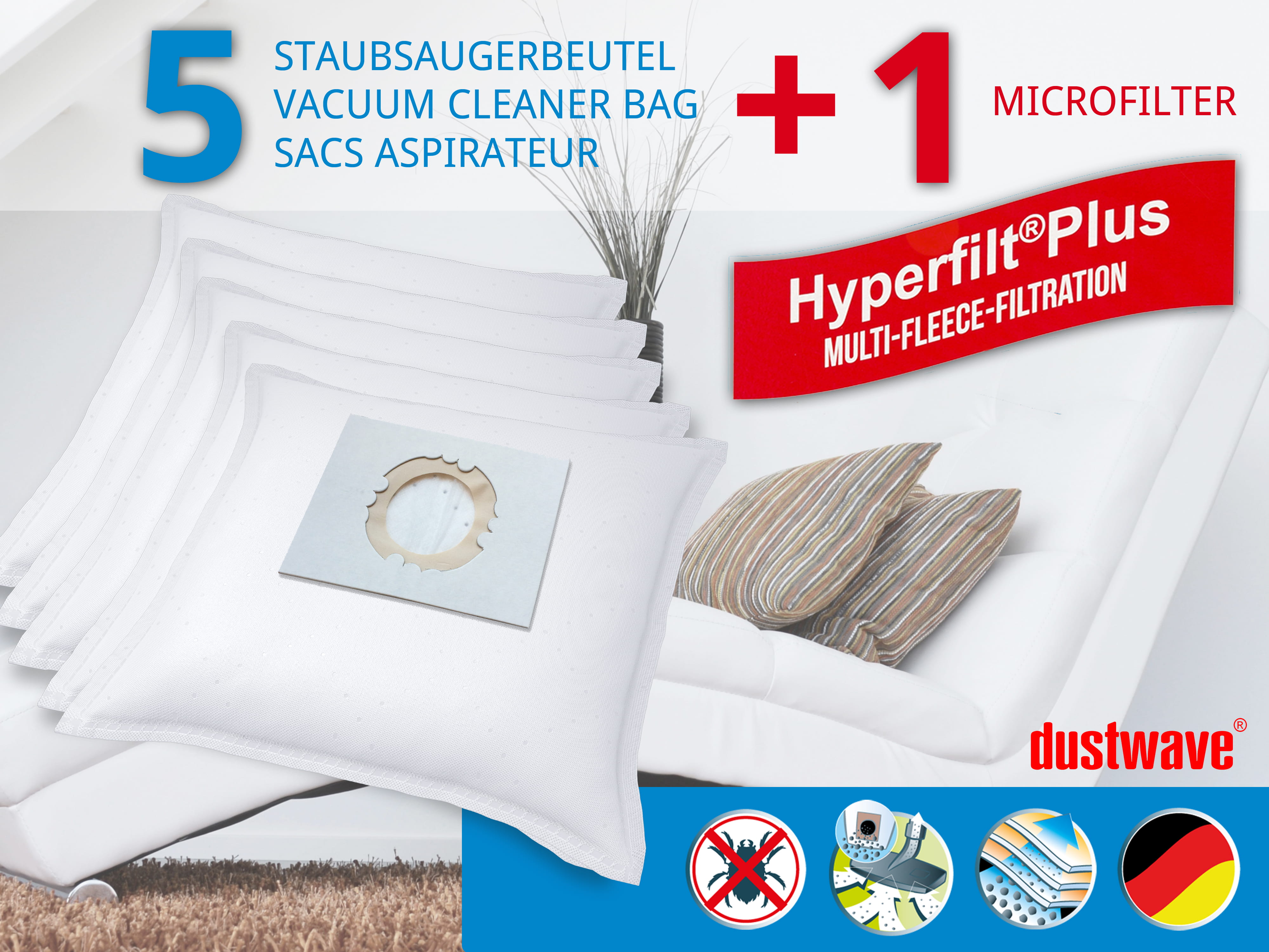 5 Staubbeutel für: ALUTEC NTS 20 K, E