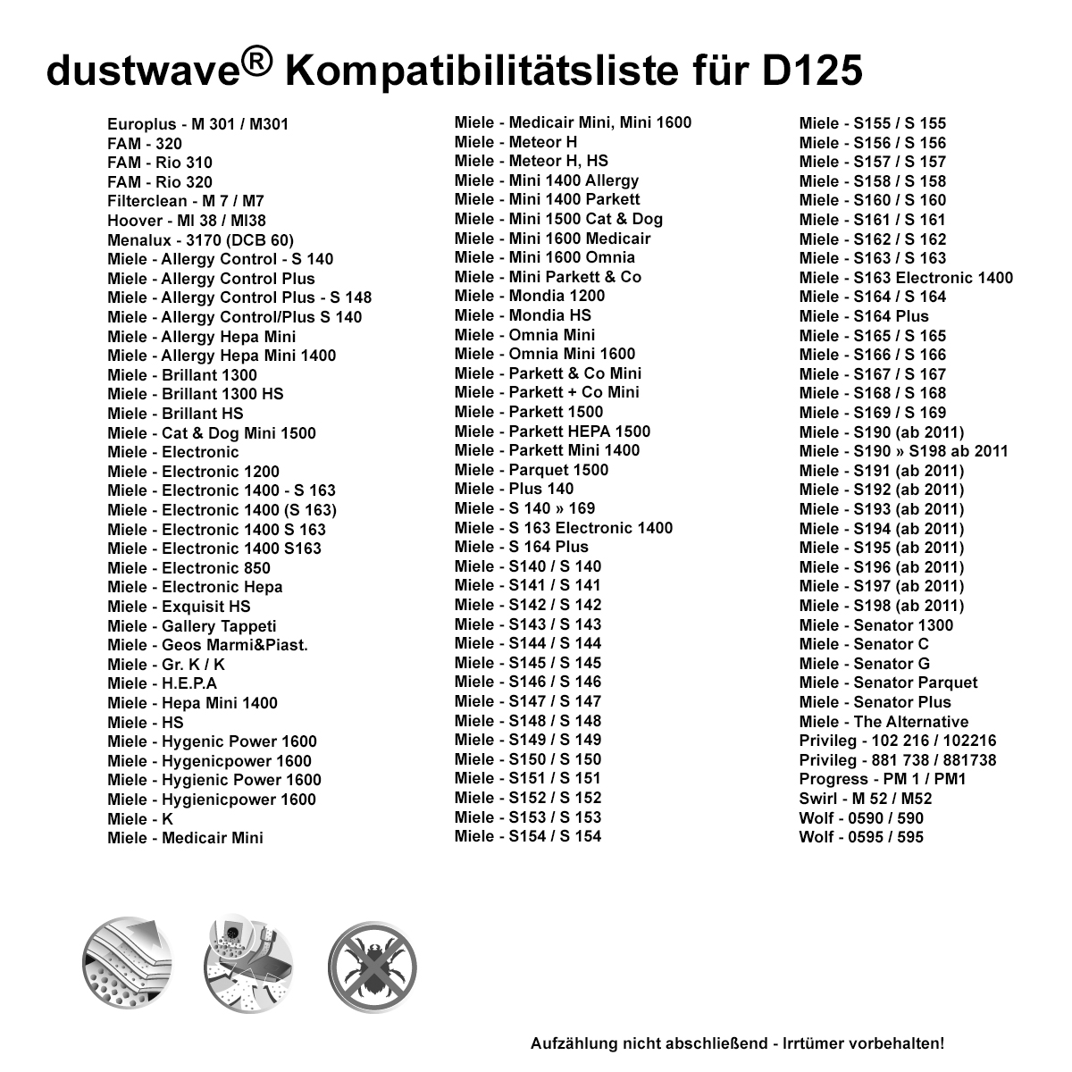 Dustwave® 5 Staubsaugerbeutel für Miele Mini 1400 Parkett - hocheffizient, mehrlagiges Mikrovlies mit Hygieneverschluss - Made in Germany