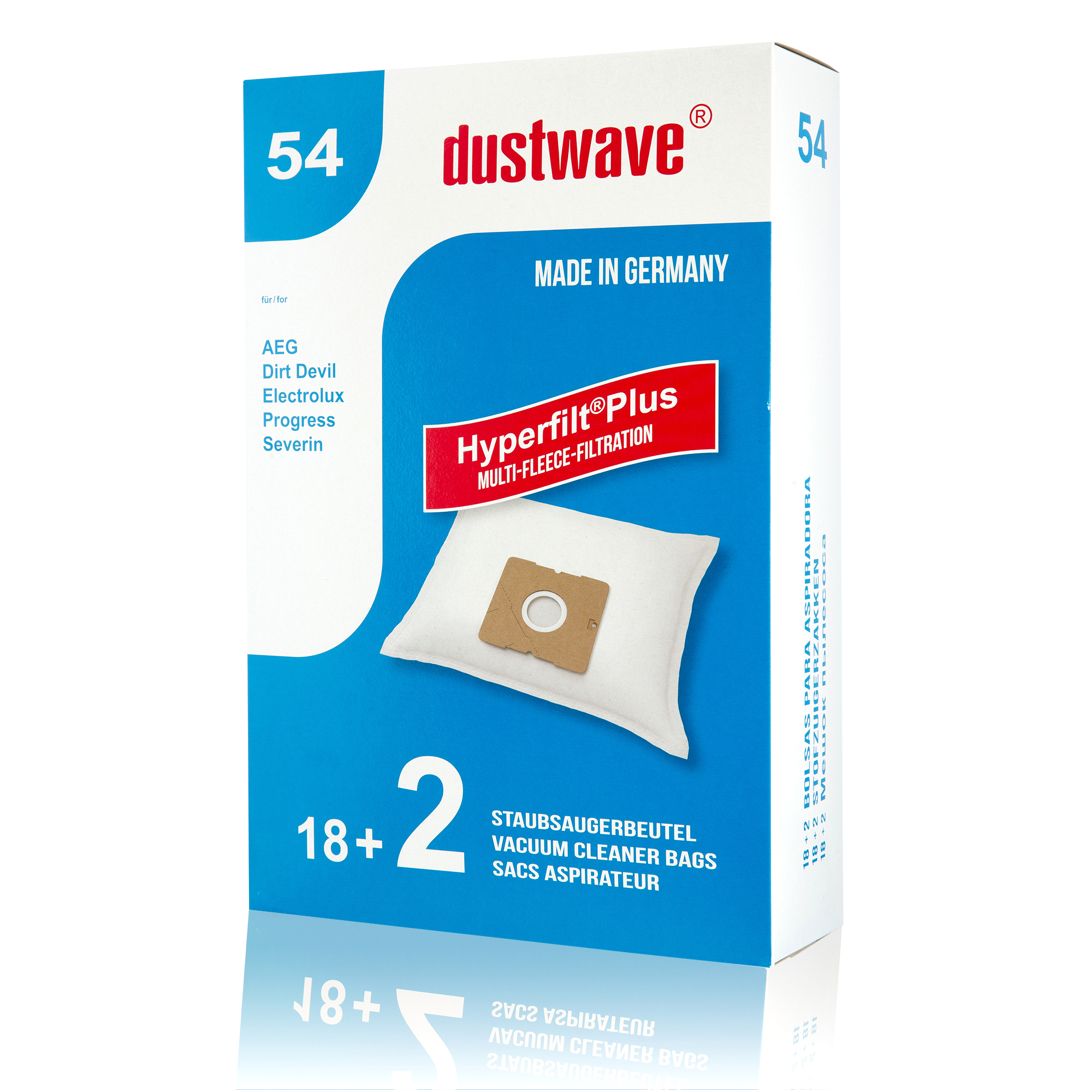 Megapack - 20 Staubfilterbeutel passend für Aldi - DIV 350 / DIV350 Staubsauger - dustwave® Markenstaubbeutel / Made in Germany + inkl. Microfilter