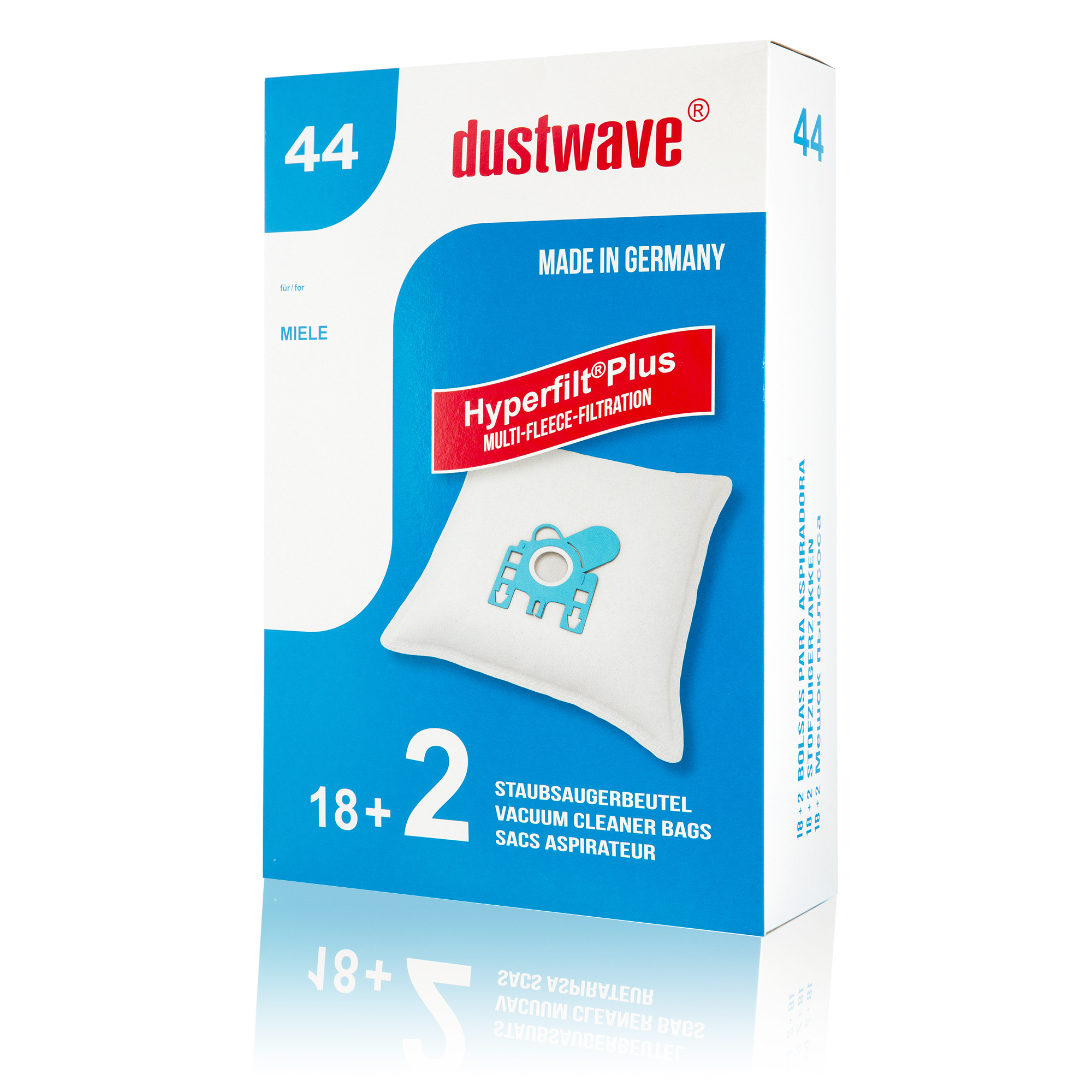 Sparpack - 20 Staubsaugerbeutel passend für Miele - Cat & Dog M.A.X. Bodenstaubsauger von dustwave® Markenstaubbeutel - Made in Germany + inkl. Microfilter