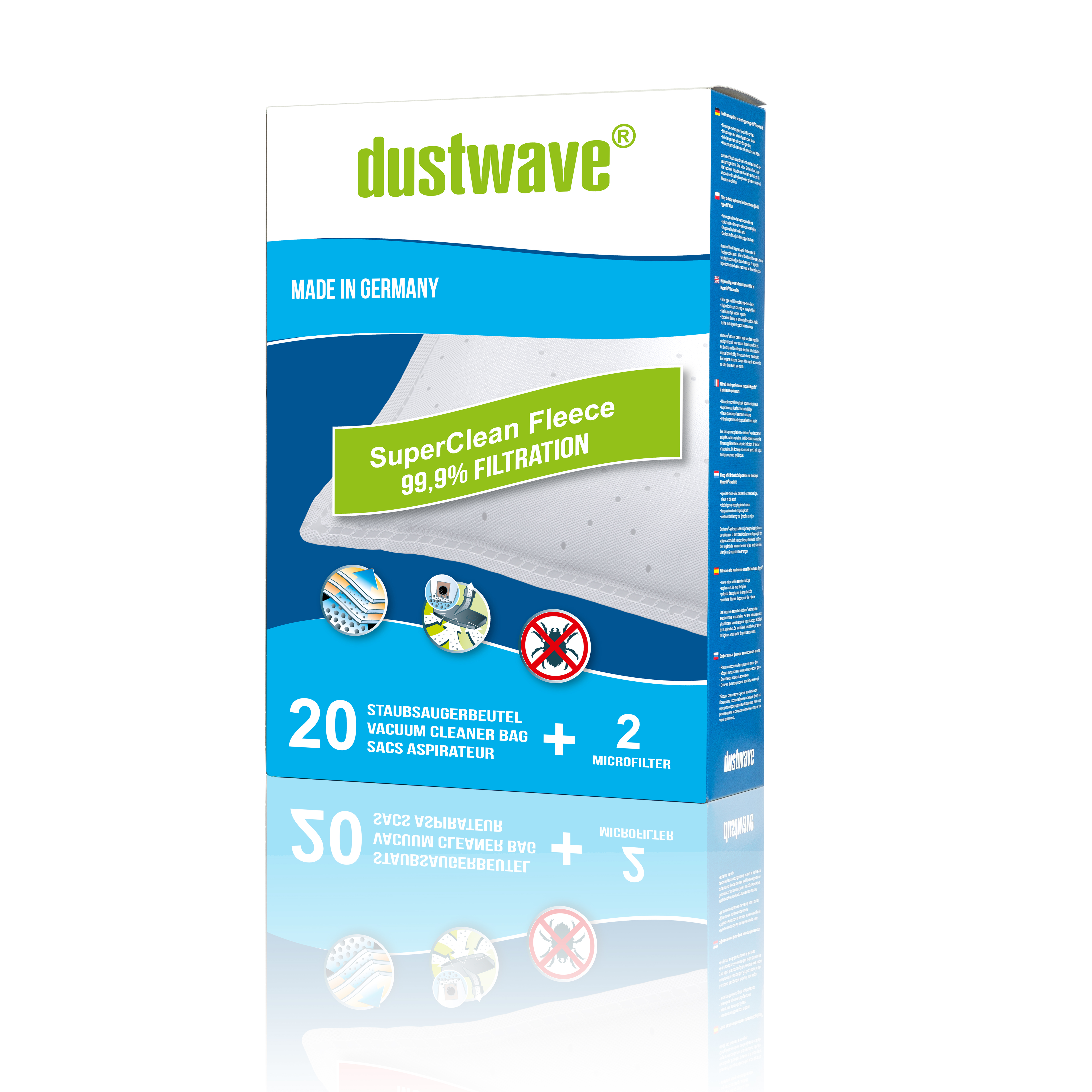40 Staubfilterbeutel (Superpack) passend für Bosch - 1810 Bodenstaubsauger - dustwave® Markenstaubbeutel - Made in Germany + inkl. Micro-Filter 40 Staubfilterbeutel (Superpack) passend für Bosch - 1810 Bodenstaubsauger - dustwave® Markenstaubbeutel - Made in Germany + inkl. Micro-Filter